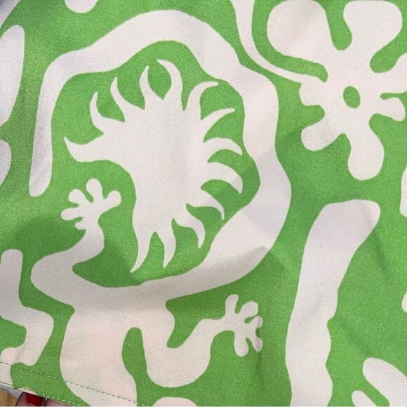 ASOS Men's Green & White Tropical Swimsuit Board Shorts - Picture 7 of 9